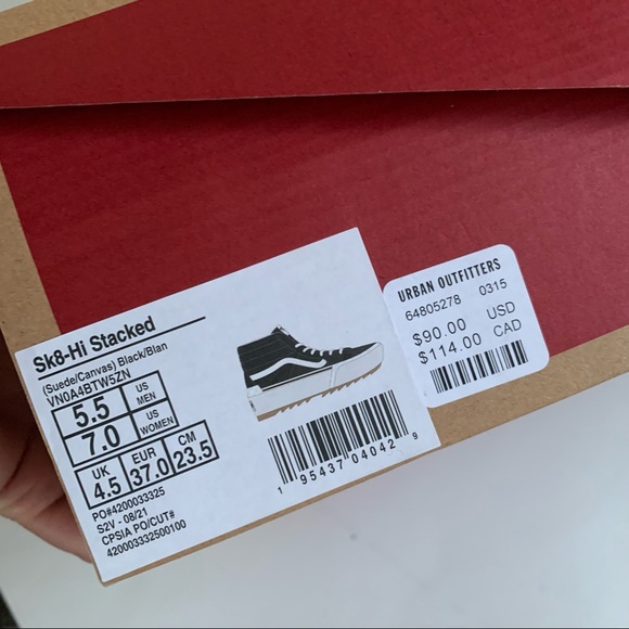 NWT Vans Authentic Sk8- Hi Stacked Sneaker - Picture 13 of 14